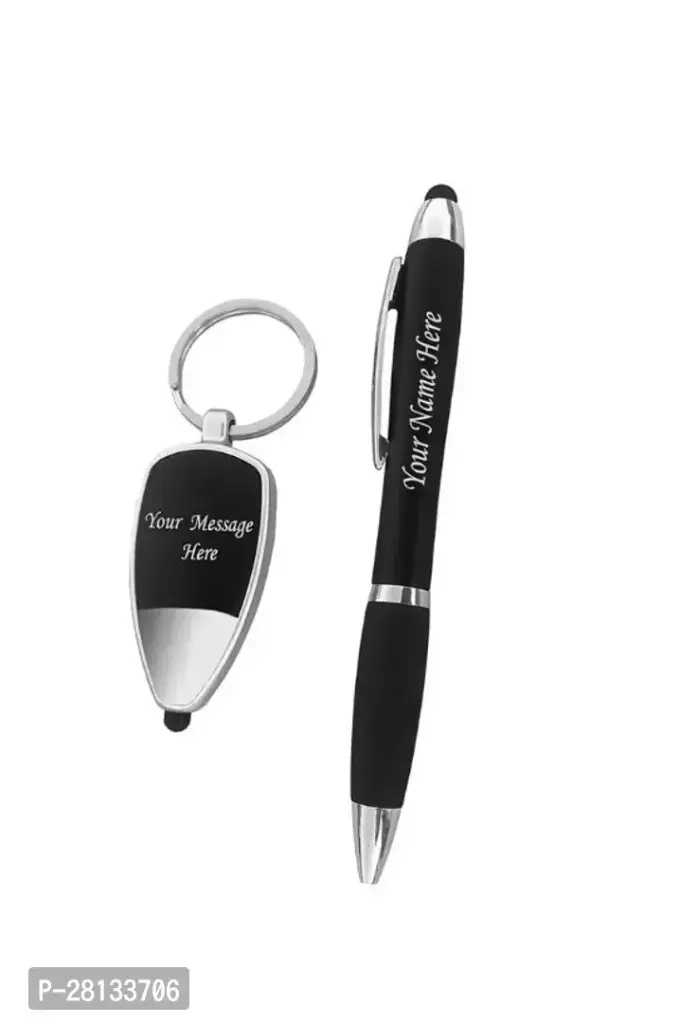 Customized LED Light Pen keychain Personalized Blue Pen With Name Engraved