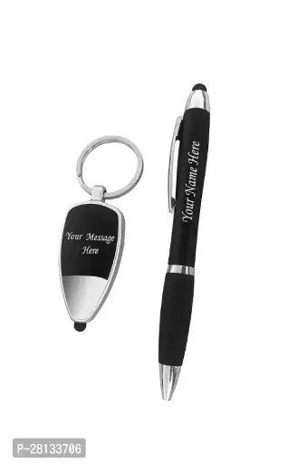 Customized LED Light Pen keychain Personalized Blue Pen With Name Engraved